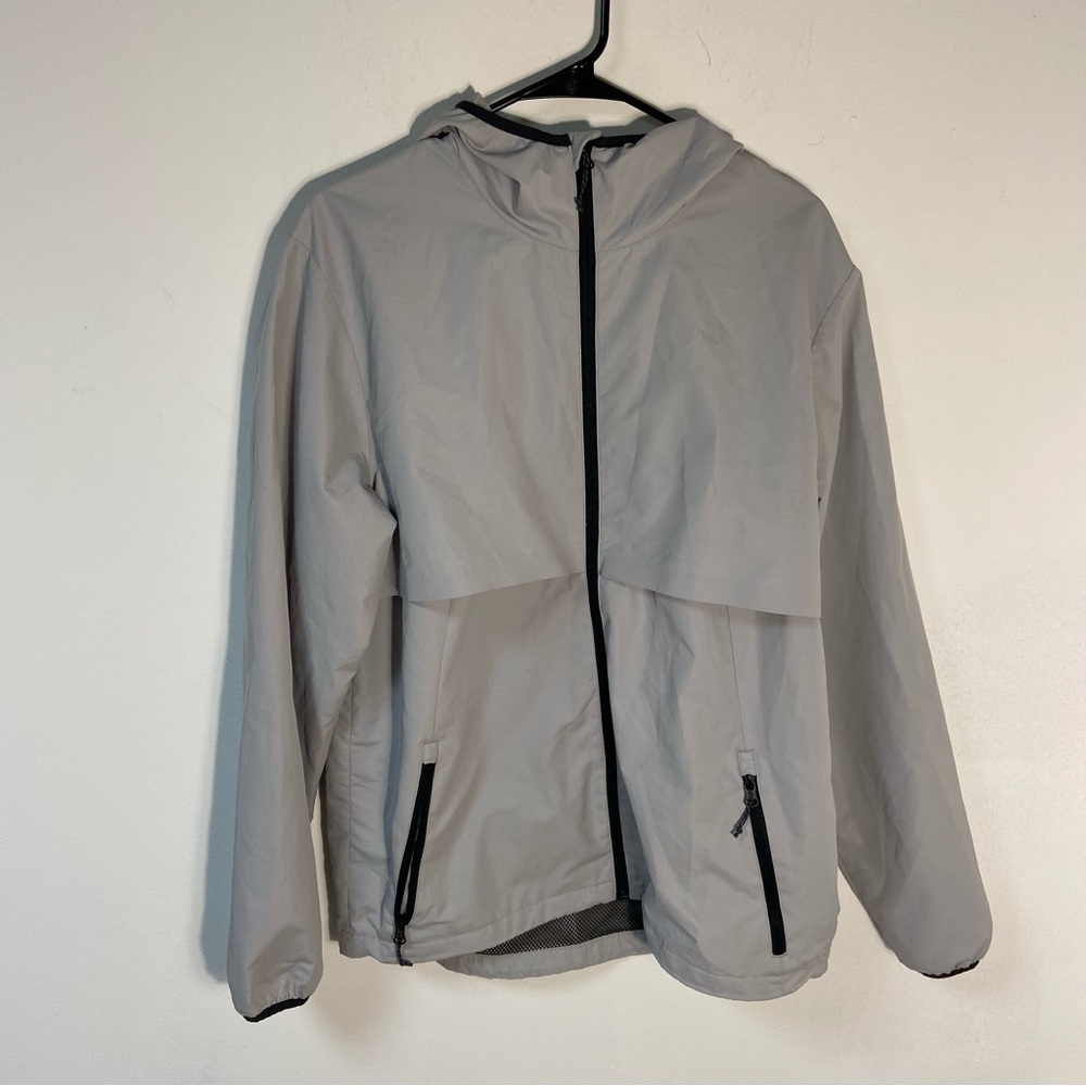 Champion men’s C9 windbreaker jacket hooded gray full zip Medium